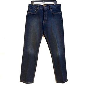 Urban Star Mens Relaxed Straight Leg Jeans Dark Wash Denim Blue Size 36 x 30
